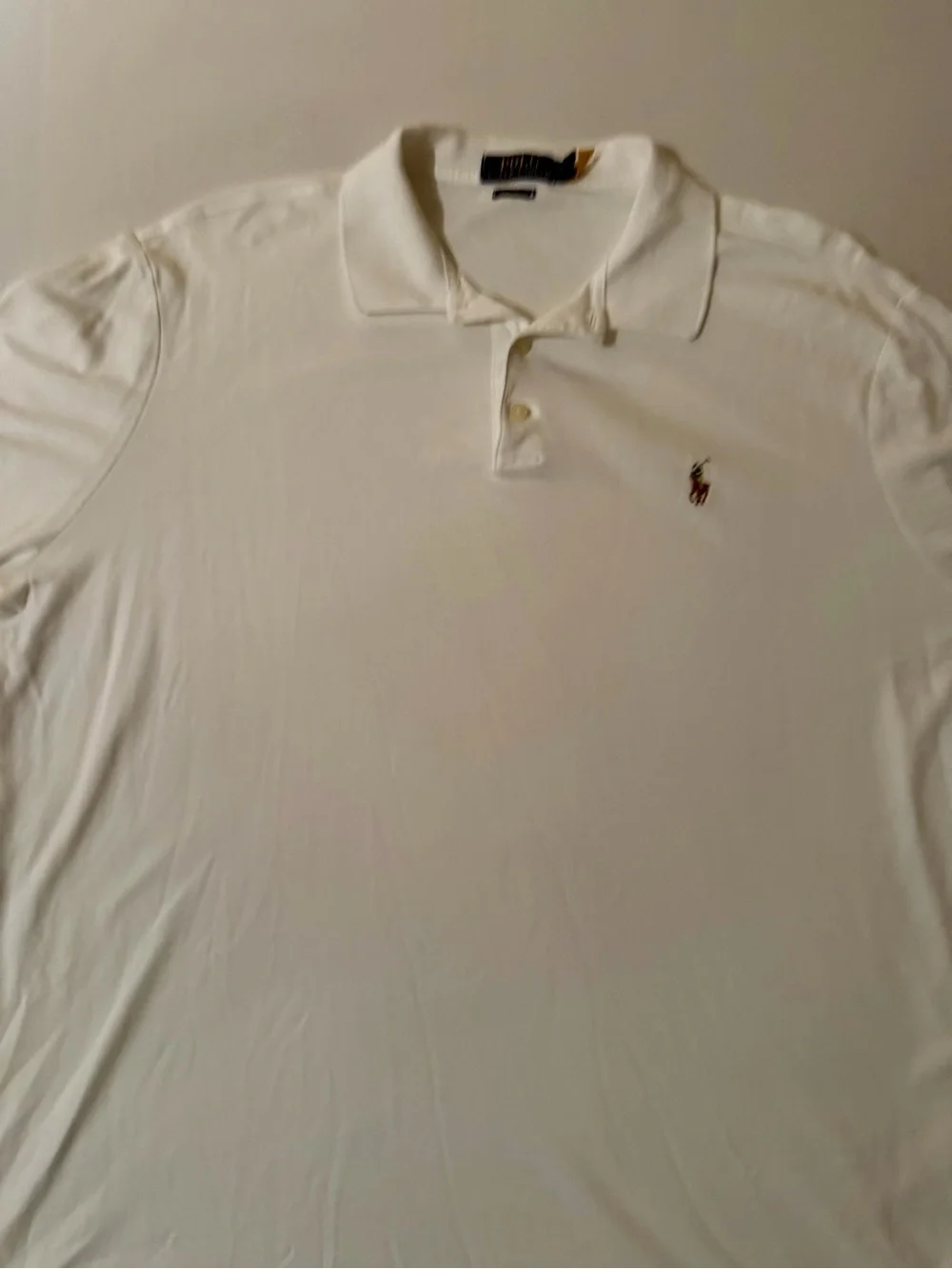 Polo Ralph Lauren Polo Mens XL White Flesh Pony Short Sleeve Preppy Classic Fit
